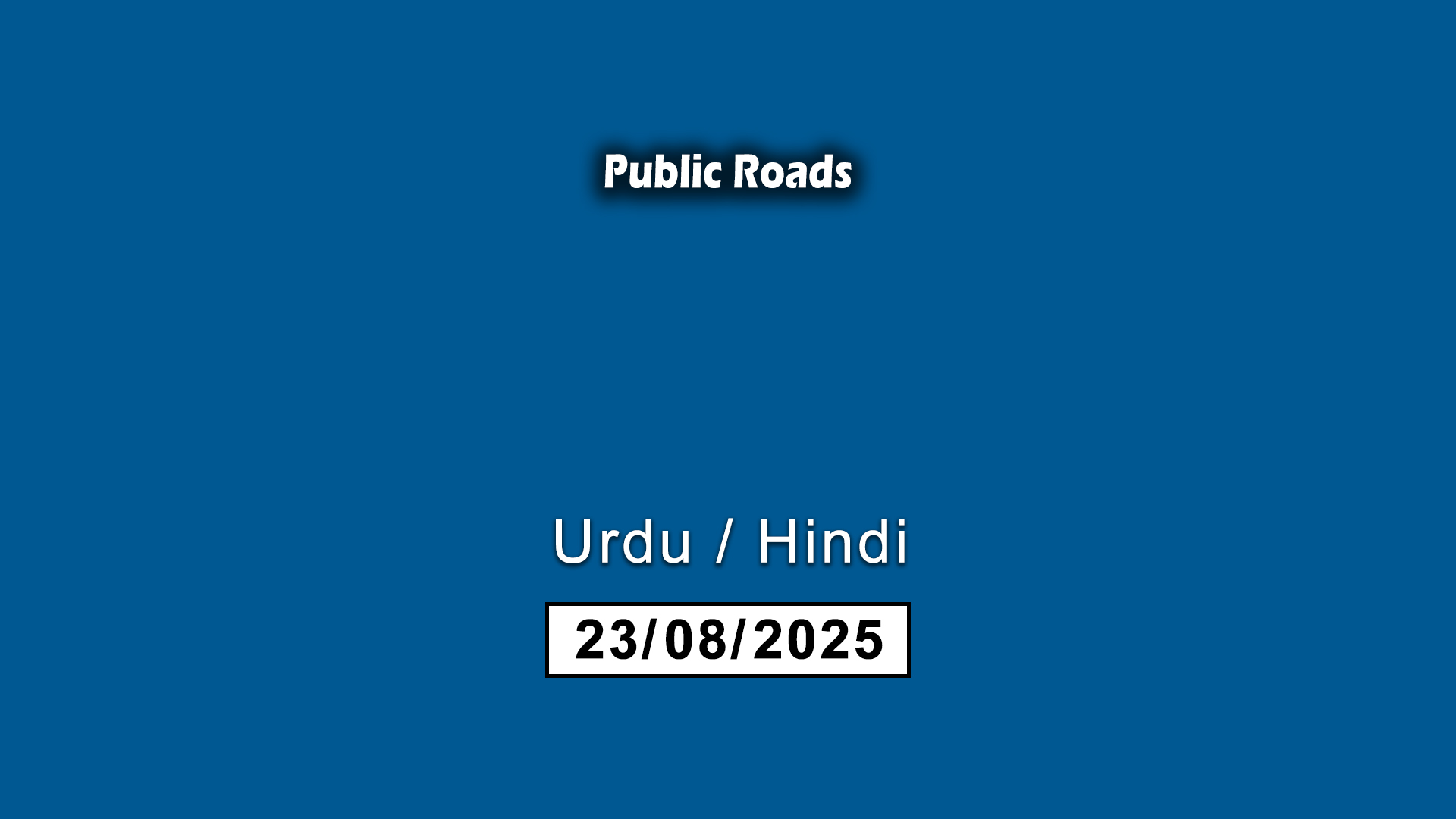 3- Public Roads
