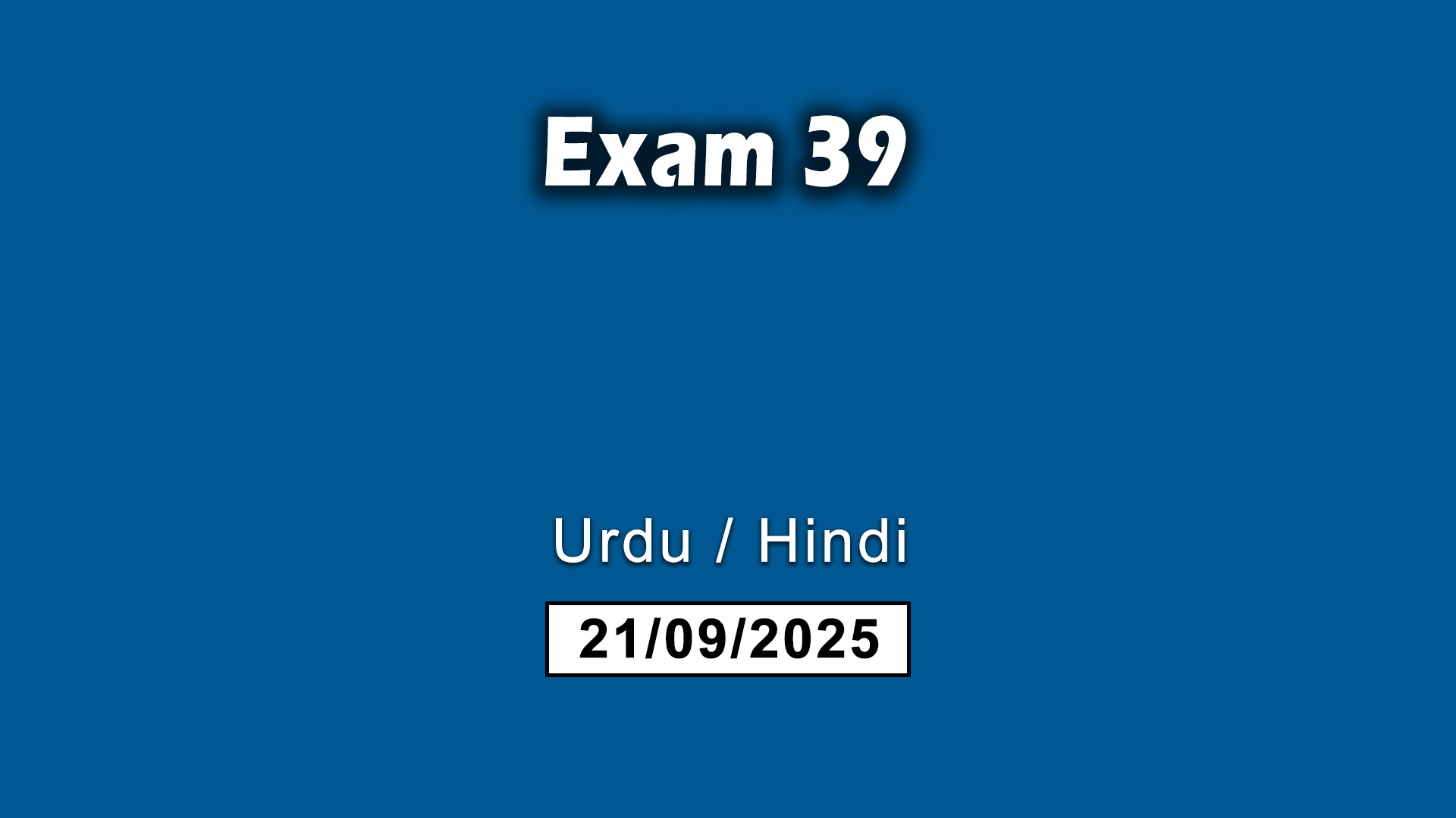 Exam 39