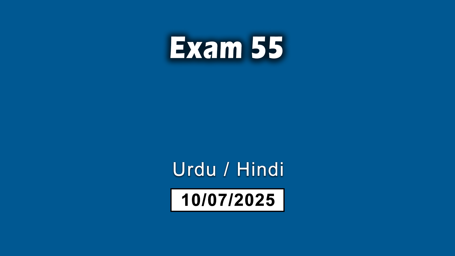 Exam 55